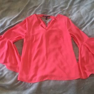 Coral blouse from White House Black Market